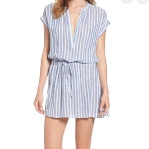 Rails Stripped Linen Blend summer dress cover up